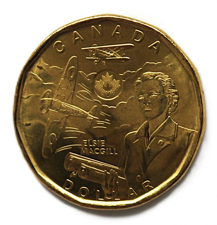 КАНАДА 1 доллар 2023 UNC. «ЭЛСИ МАКГИЛЛ». Авиация