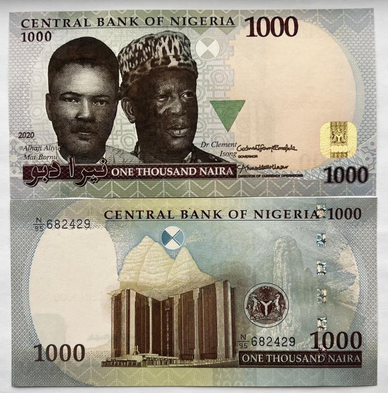 НИГЕРИЯ 1000 НАЙРА 2020 ГОД UNC