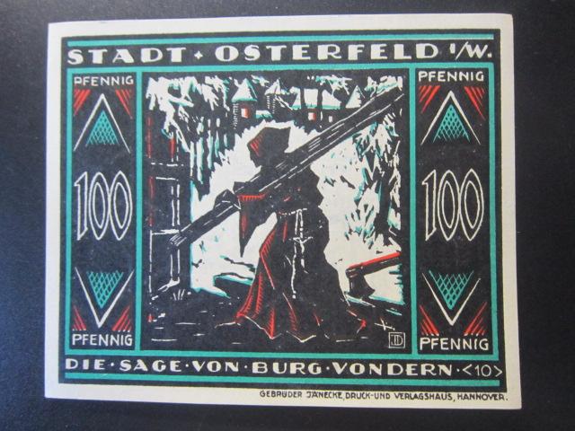 ГЕРМАНИЯ НОТГЕЛЬД    100  ПФЕННИГОВ     OSTERFELD
