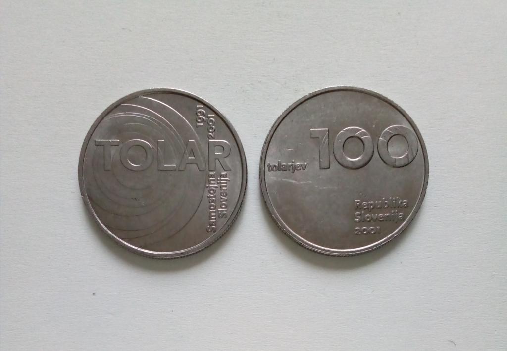 Словения 100 толаров 2001 год XF