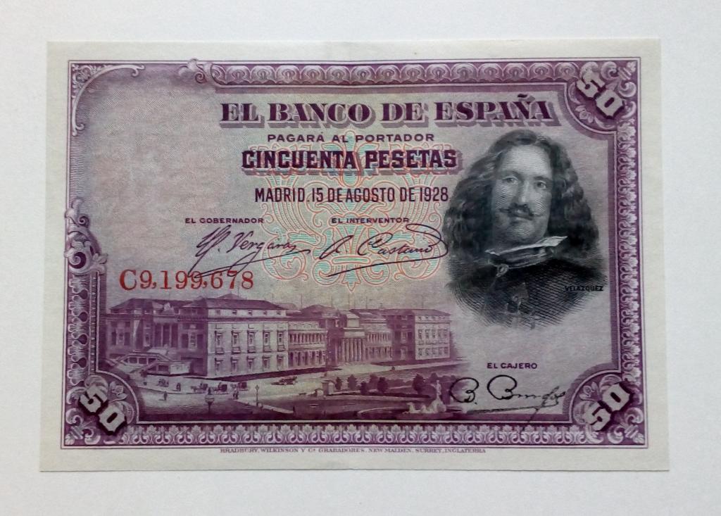 Испания 50 песет 1928 год XF+