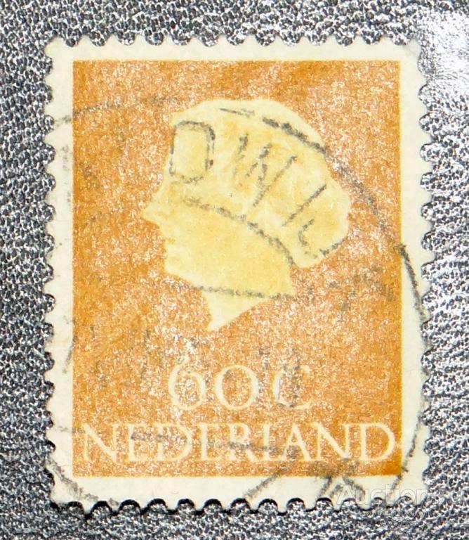 Почтовая марка гашение Нидерланды королева Юлиана Juliana 1953