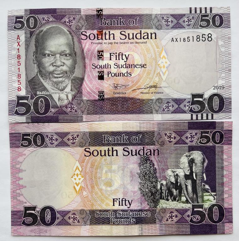 ЮЖНЫЙ СУДАН 50 ФУНТОВ 2019 ГОД UNC
