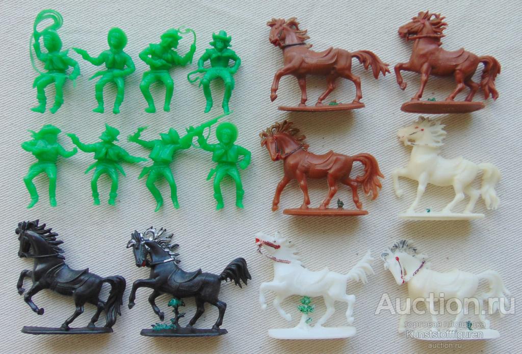 Фигуры конных ковбоев Jean Höfler 1/32, ФРГ.