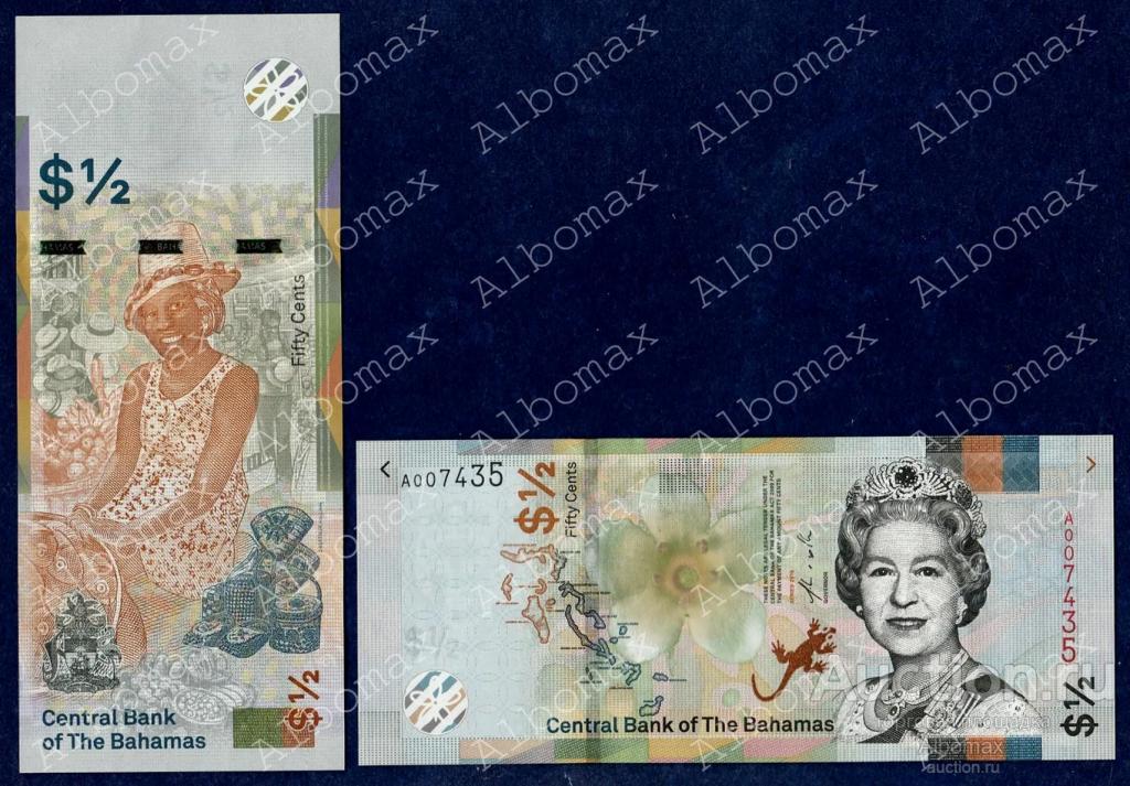 Багамские острова (Багамы) 1/2 доллара (50 центов) 2019 год ПРЕСС UNC