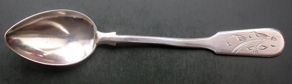 Ранний СССР. Серебряная чайная ложка. 875 проба с головой молотобойца. 20.8 гр.
