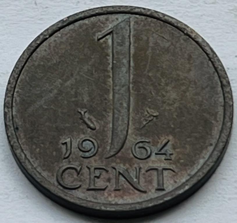 НИДЕРЛАНДЫ 1 ЦЕНТ 1964 ГОД (А)