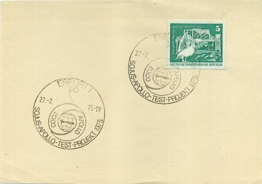 Германия ГДР (Г1875) СГ Полет Союз - Аполлон 1975 Космос СССР США