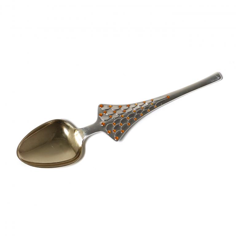 Серебряная годовая десертная ложка​. A. Michelsen, 1965 год.