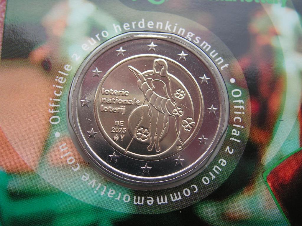 Бельгия 2 евро 2025 национальная лотерея unc / фламандский коинкарт / 005