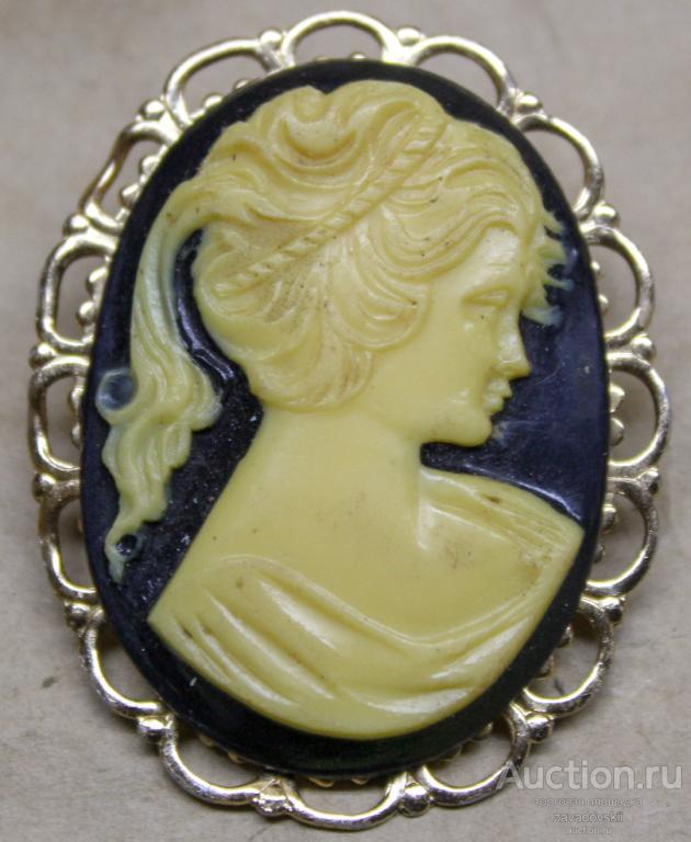 Брошь, брошка, винтаж, девушка, женщина, клеймо - ценник