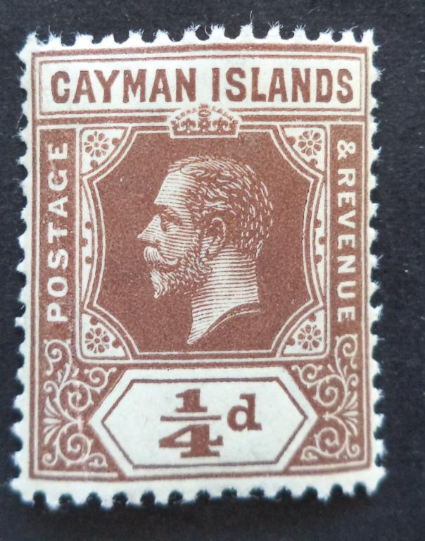Каймановы о-ва  Кайманы 1912-20 гг.  Стандарт  1/4d.  **   К.2