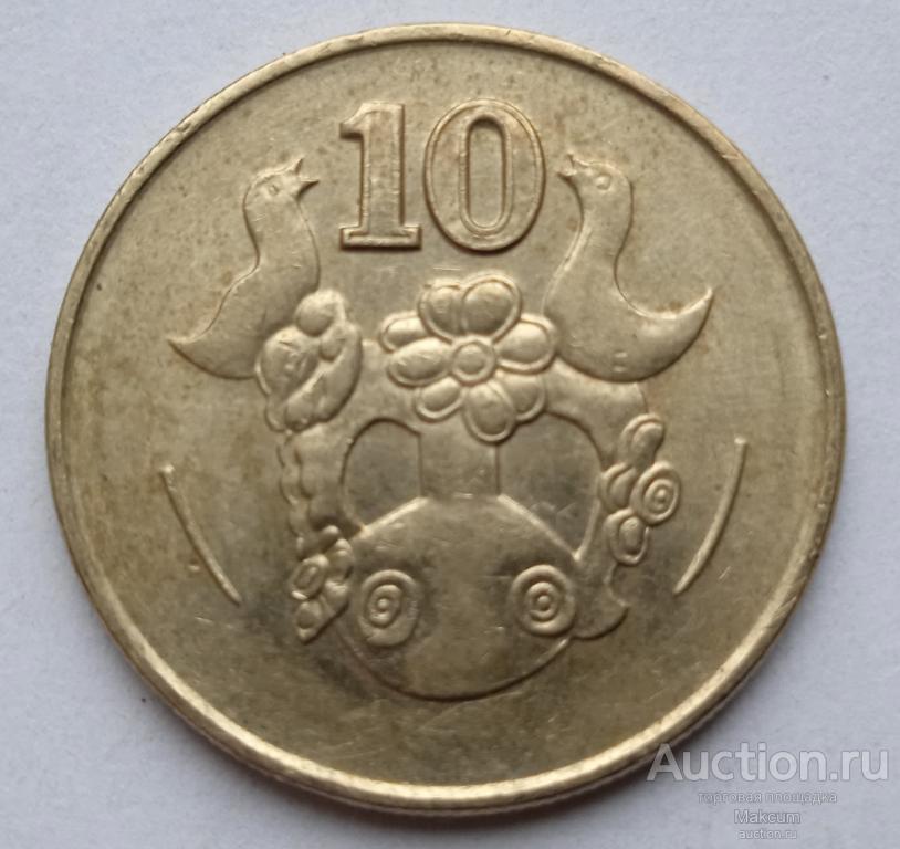 Кипр 10 центов .1998 г .