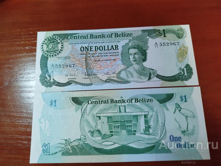 Белиз 1 доллар 1987 г. UNC