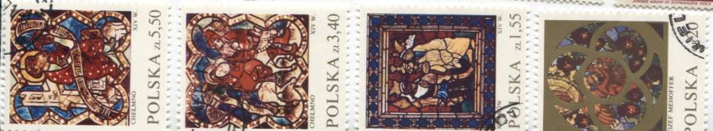 1971 Польша Роспись по стеклу 4м из 8.гаш