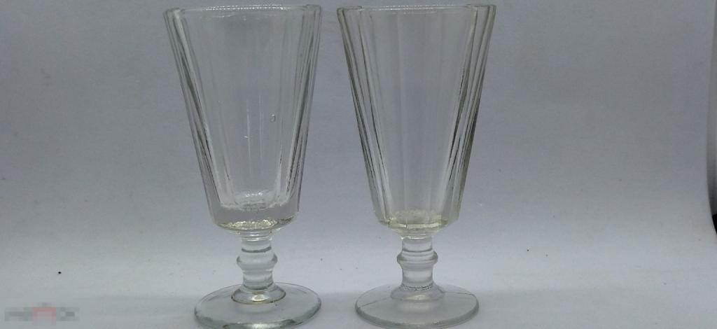 ЛАФИТНИКИ, РЮМКИ 2 шт.СТЕКЛО, ГРАНИ 1950-е гг ДХЗ.