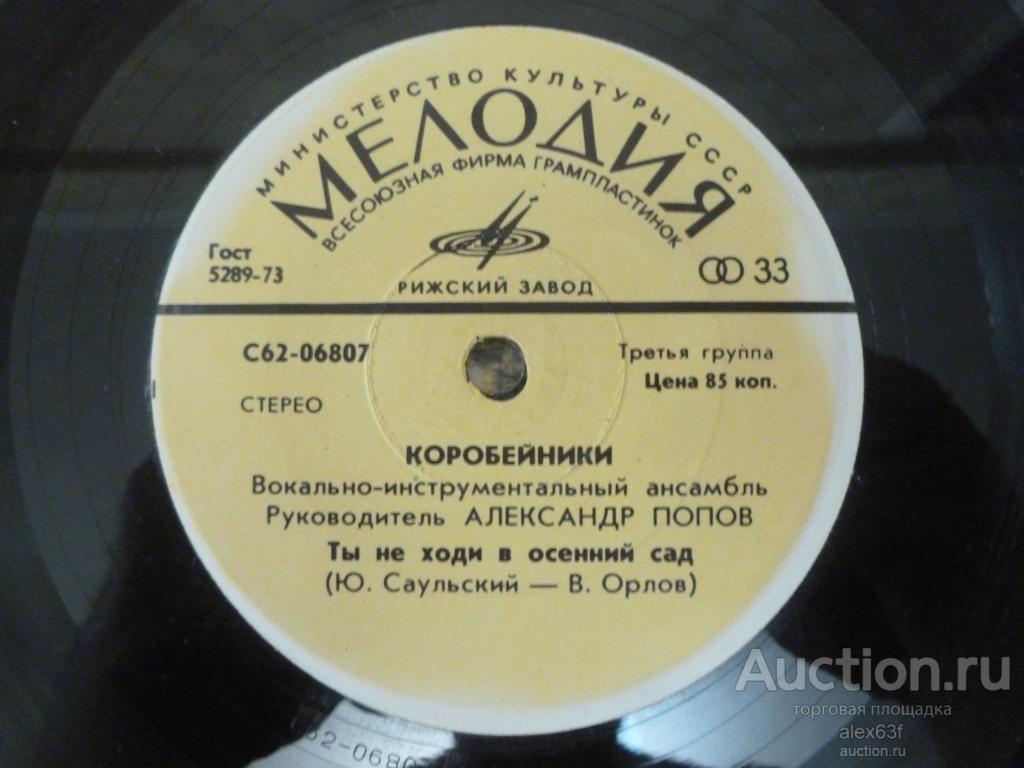 Коробейники 1976 Ты не ходи в осенний сад (7")