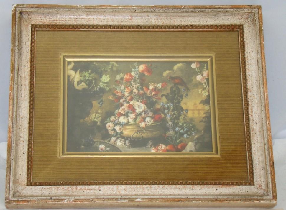 Картина репродукция натюрморт Цветы винтажная (W205)