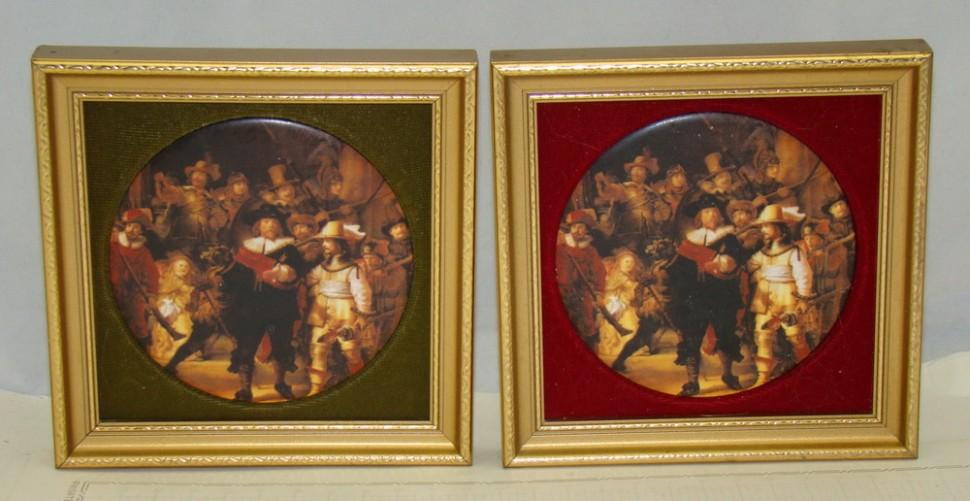 Staffordshire плакетки винтажные 2 шт. (Y082)