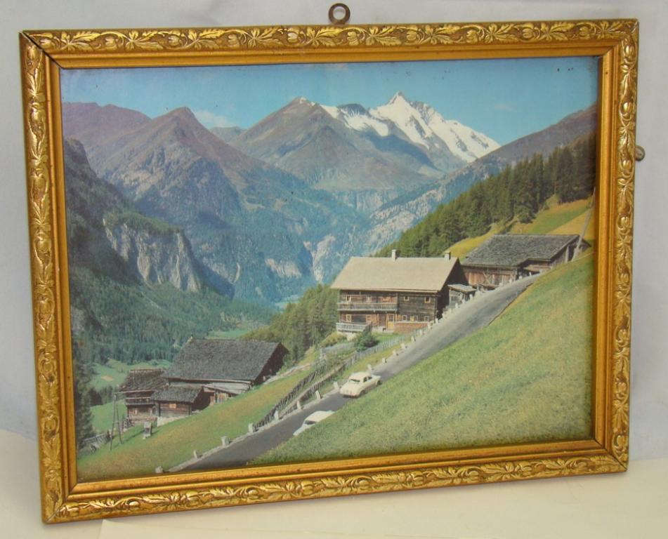 Рамка для фотографии с принтом винтажная (X930)