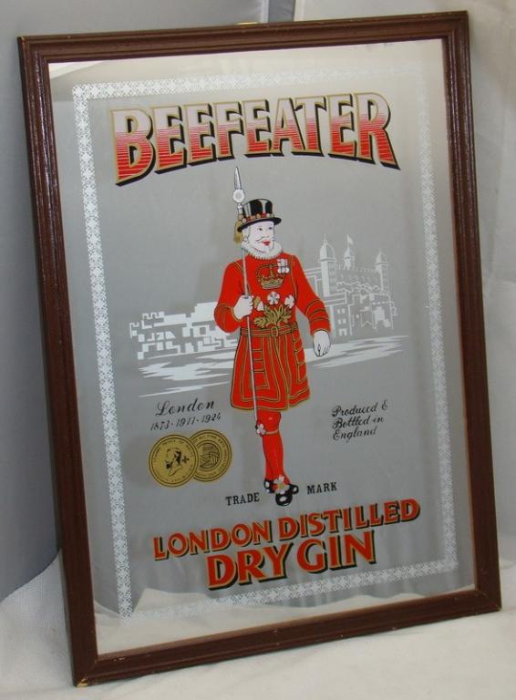 Зеркальная барная табличка Beefeater (M442)