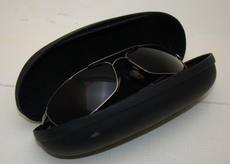 Солнцезащитные винтажные очки Emporio Armani с футляром (A398)