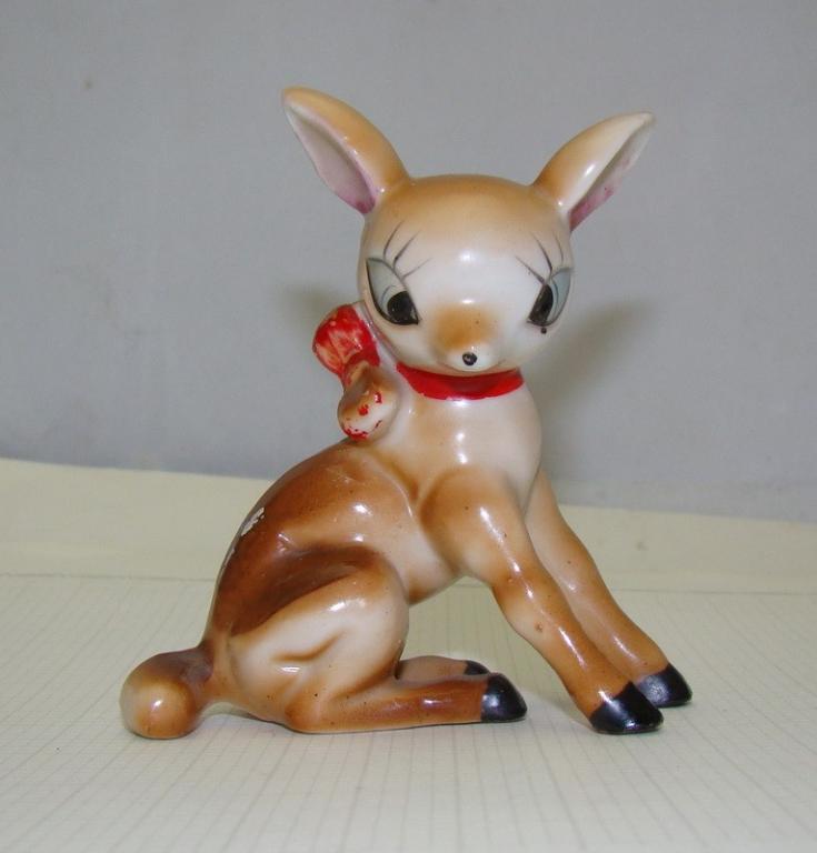 Oftriart  фигурка фарфоровая винтажная Бемби (Y735)