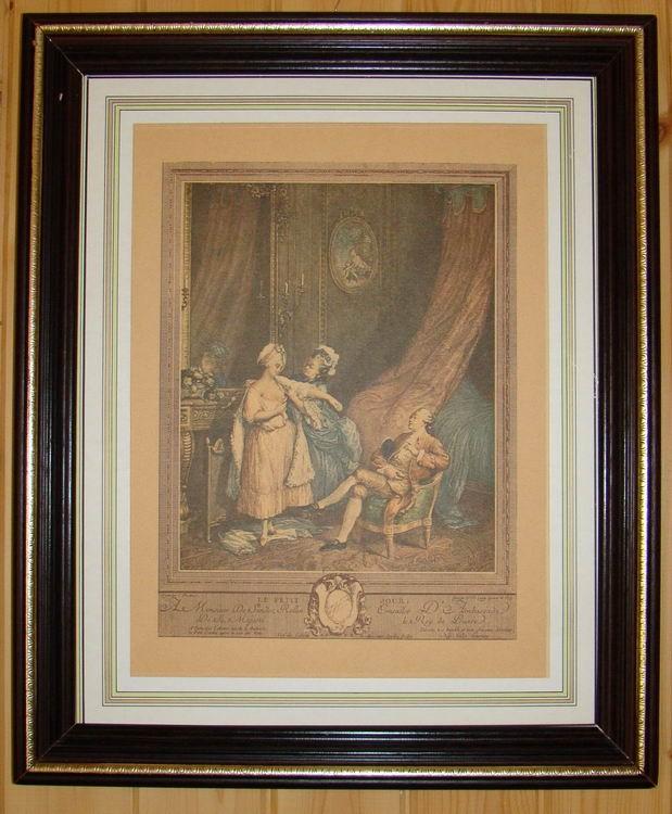 Принт гравюра большая в рамке (V231)