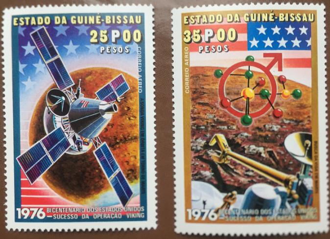 Гвинея-Биссау космос 1977 M: 420/421 A Программа Викинг Марс