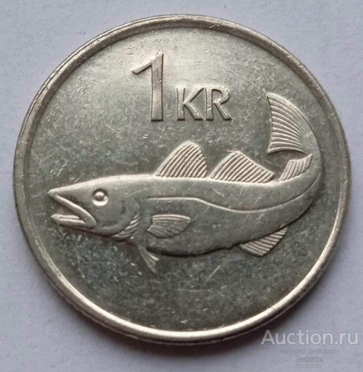 Исландия 1 крона .1999 г .