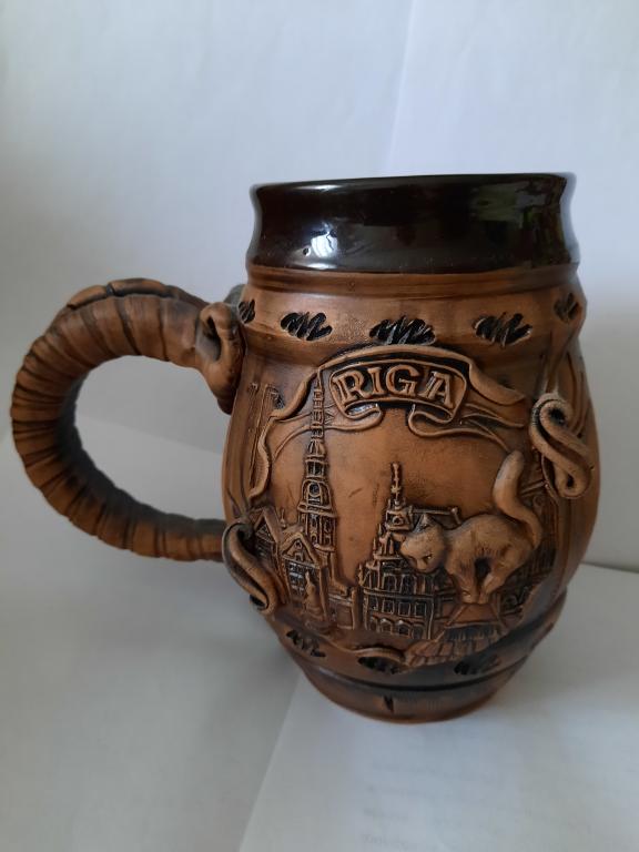 Пивная кружка. Рига. Латвия. (керамика) 1 л