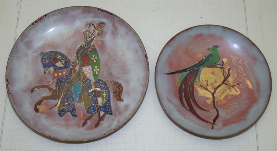 Emaux d'Art тарелочки медные декоративные 2 шт. (Y406)