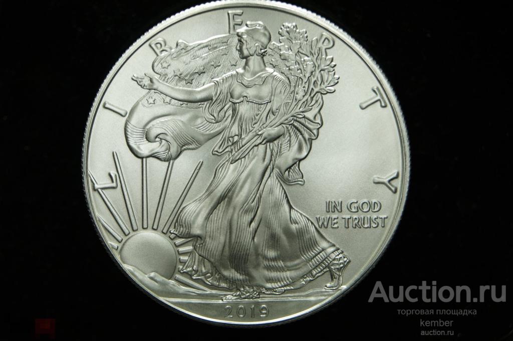 в коллекцию Шагающая свобода США 1 доллар 2019 UNC серебро 2137