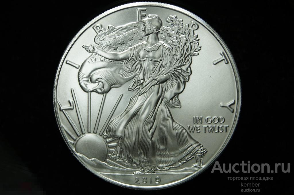 в коллекцию Шагающая свобода США 1 доллар 2019 UNC серебро 2115