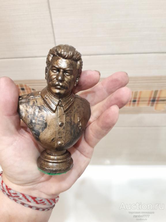 бюст.сталин. 12см.чугун.соцреализм.ссср..мегаредкость.50 е гг
