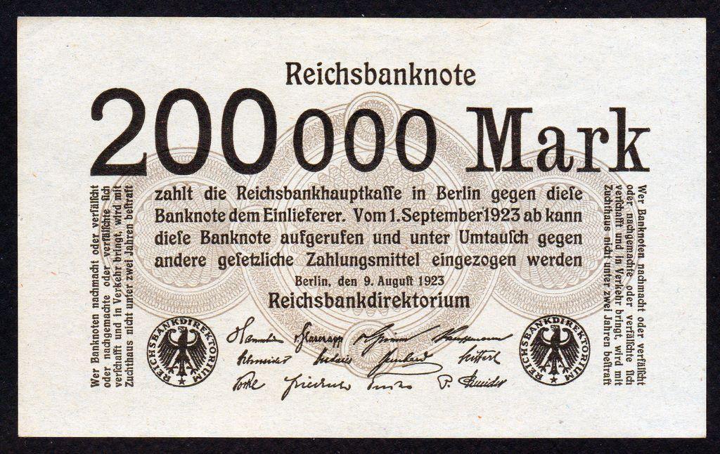 Германия 200000 марок. 1923 г.од...Берлин... а.UNC+