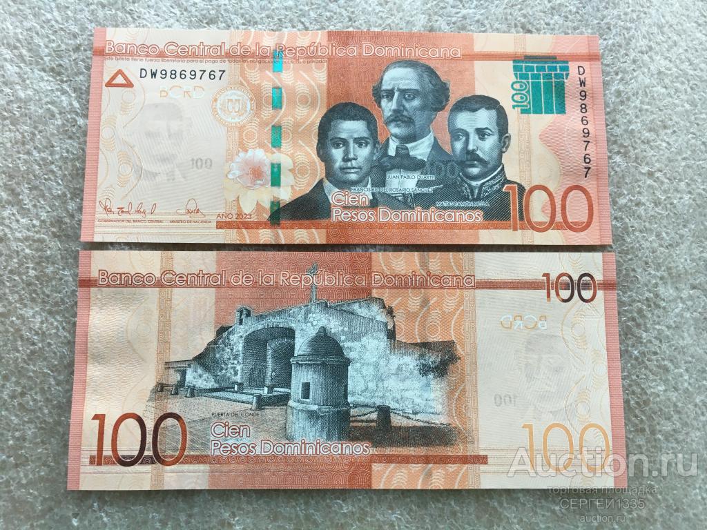 Доминикана Доминиканская республика 100 песо 2023 Пуэрта-дель-Конде ПРЕСС