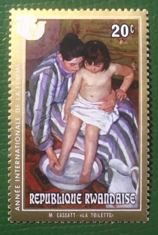 Марка. Международный год женщины. Руанда 1975 г.