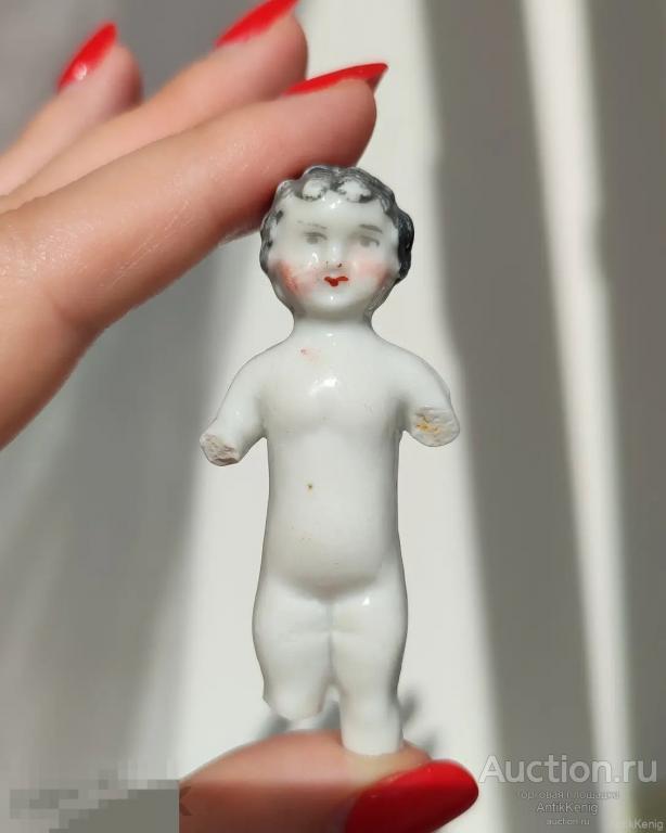 Антикварная фарфоровая куколка Замороженная Шарлотта Около 1900 года Германия