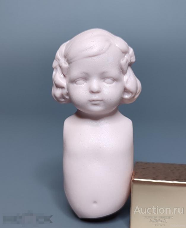Антикварная фарфоровая куколка Розовый бисквит Начало 20 века Германия