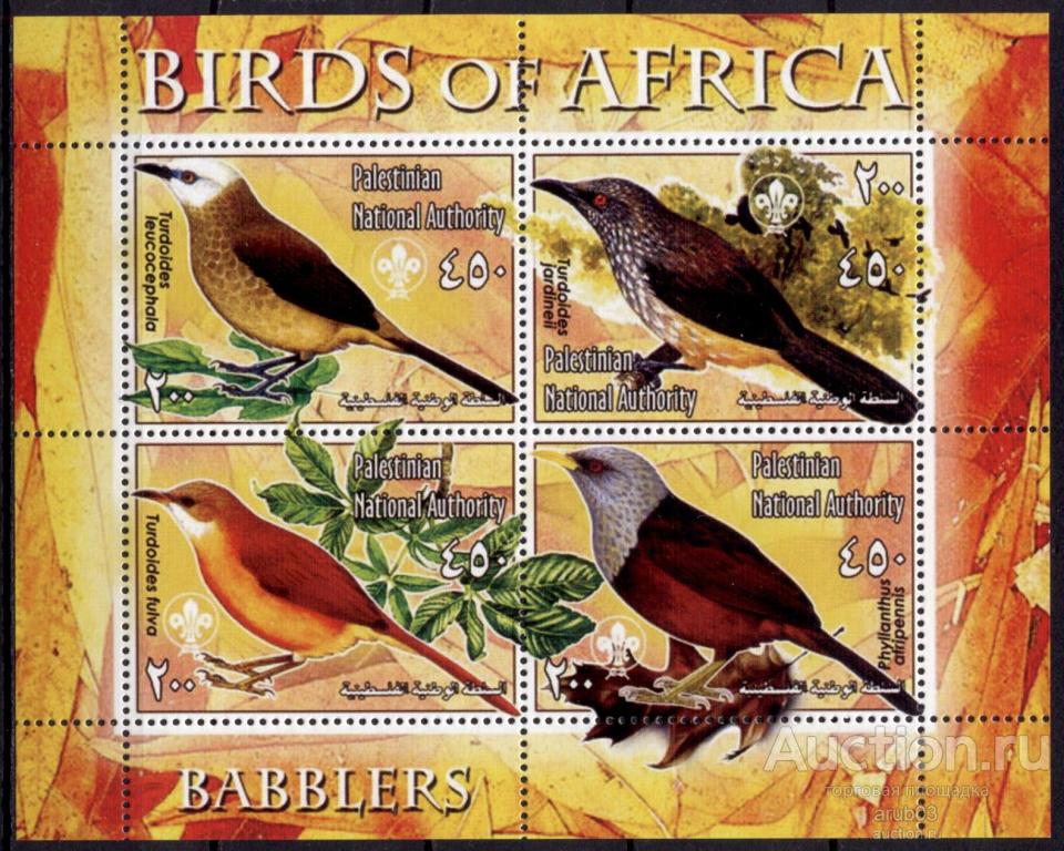 = Палестина Фауна Птицы Африки Орнитология Охрана природы 1лист** |F3-36|​