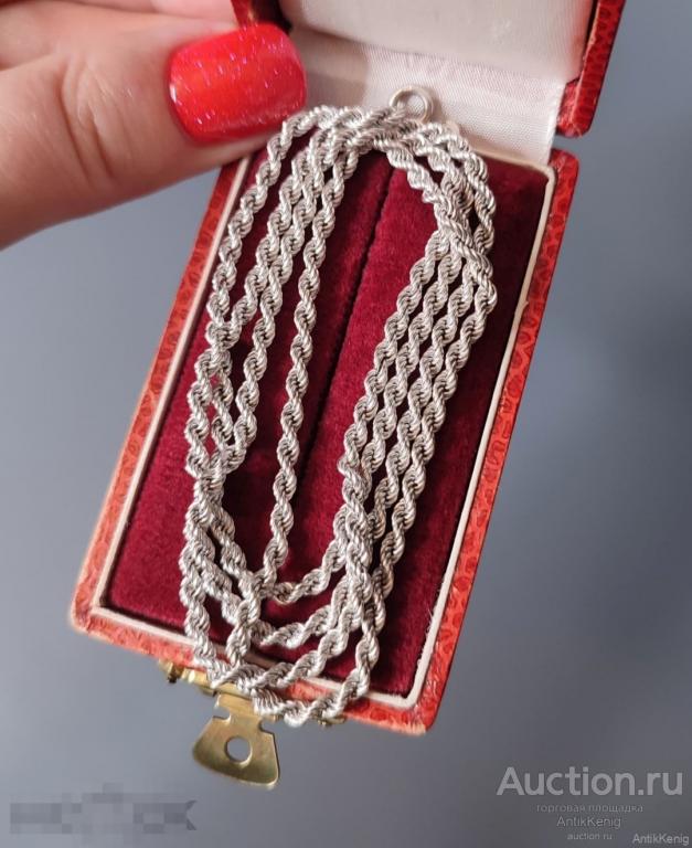 Цепочка Серебро 750 проба Вторая половина 20 века Вес 26,3гр.