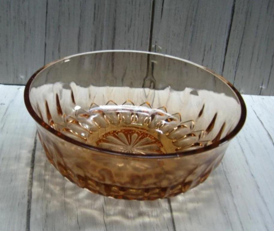 Ваза конфетница цветное карамельное стекло СССР