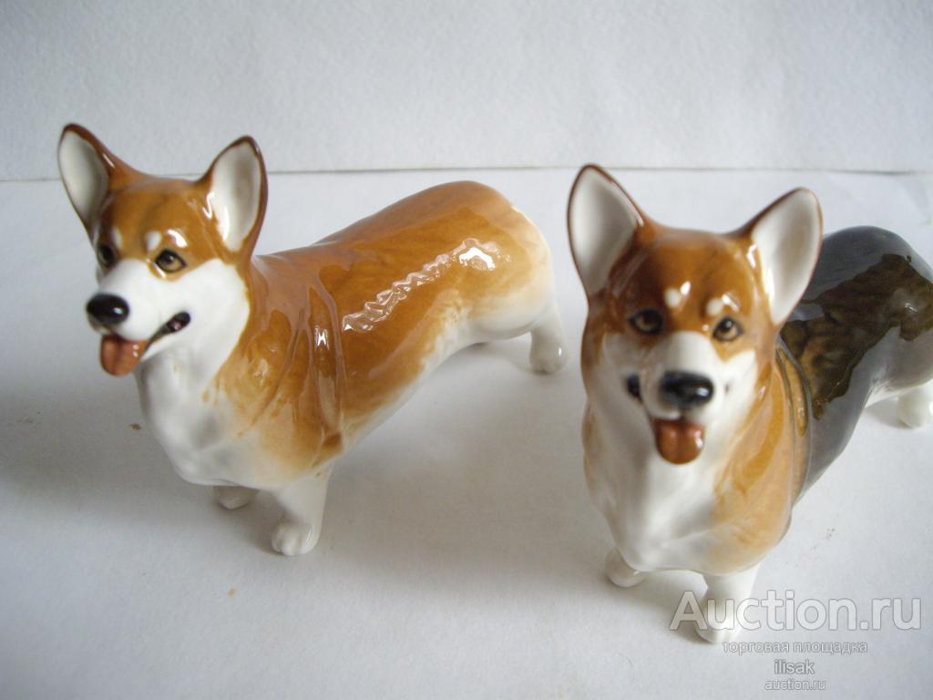 Собака Вельш-корги статуэтка  фарфор новая