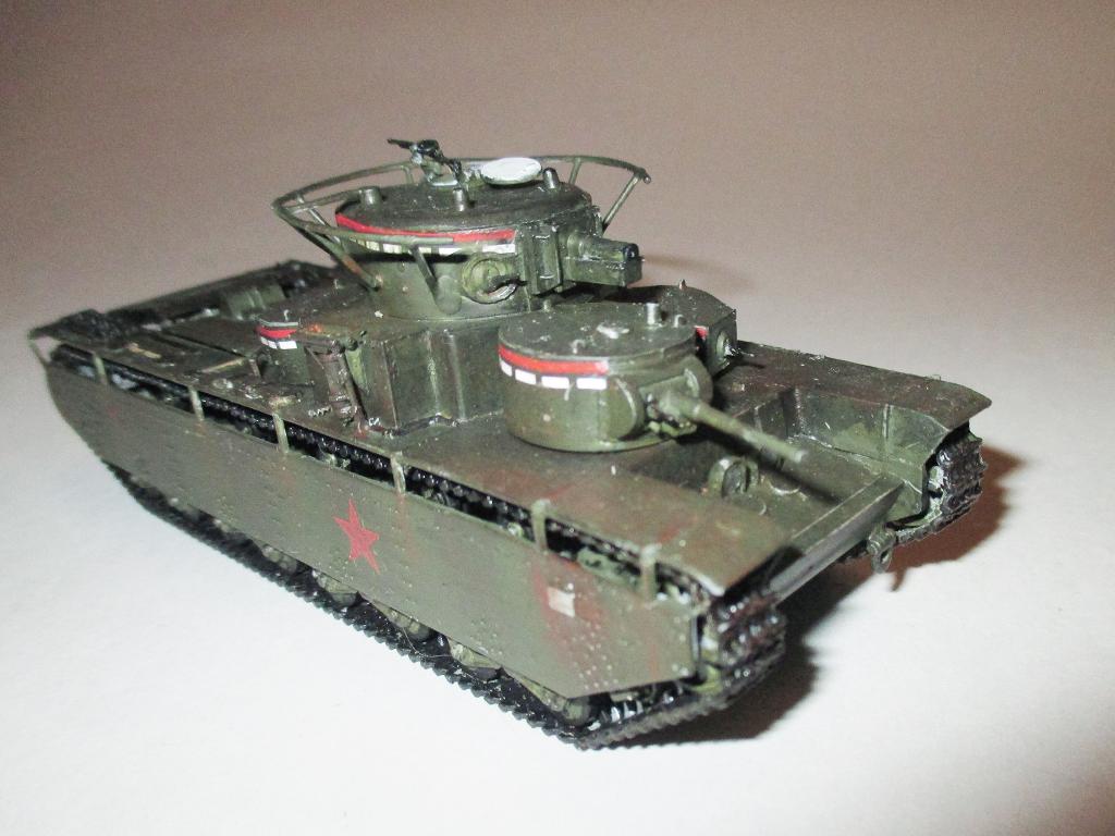 модель танк Т-35 (ГОТОВАЯ модель, собрана) ручная работа
