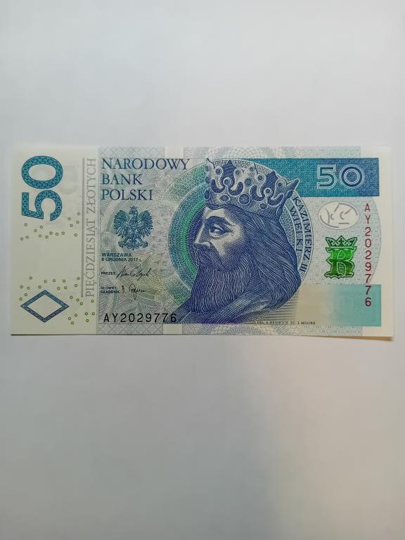 Польша 50 злотых 2017 г., банкнота Пресс