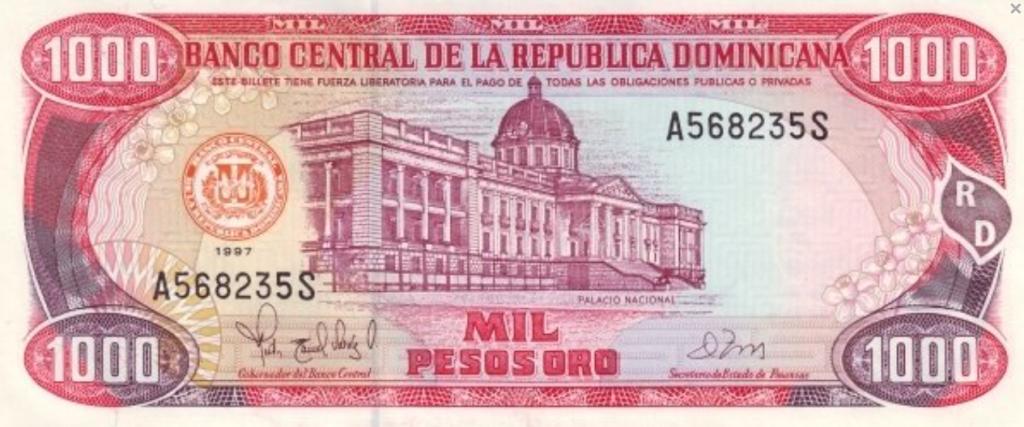 Доминикана 1000 песо 1997 год ПРЕСС/UNC
