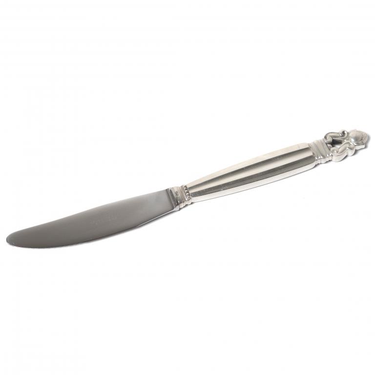 Обеденный нож с серебряной ручкой. Georg Jensen