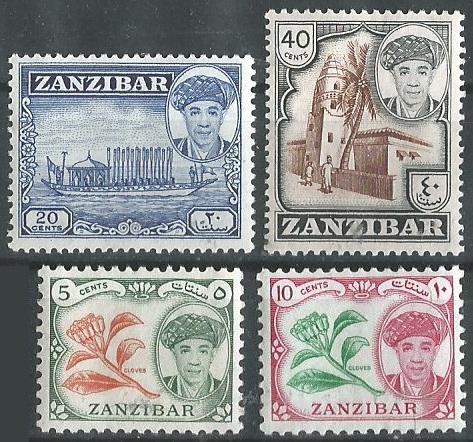 Занзибар. 1961 г. Султан Абдуллах ибн Халифа. Флора. Царская яхта. Мечеть. ЧБН