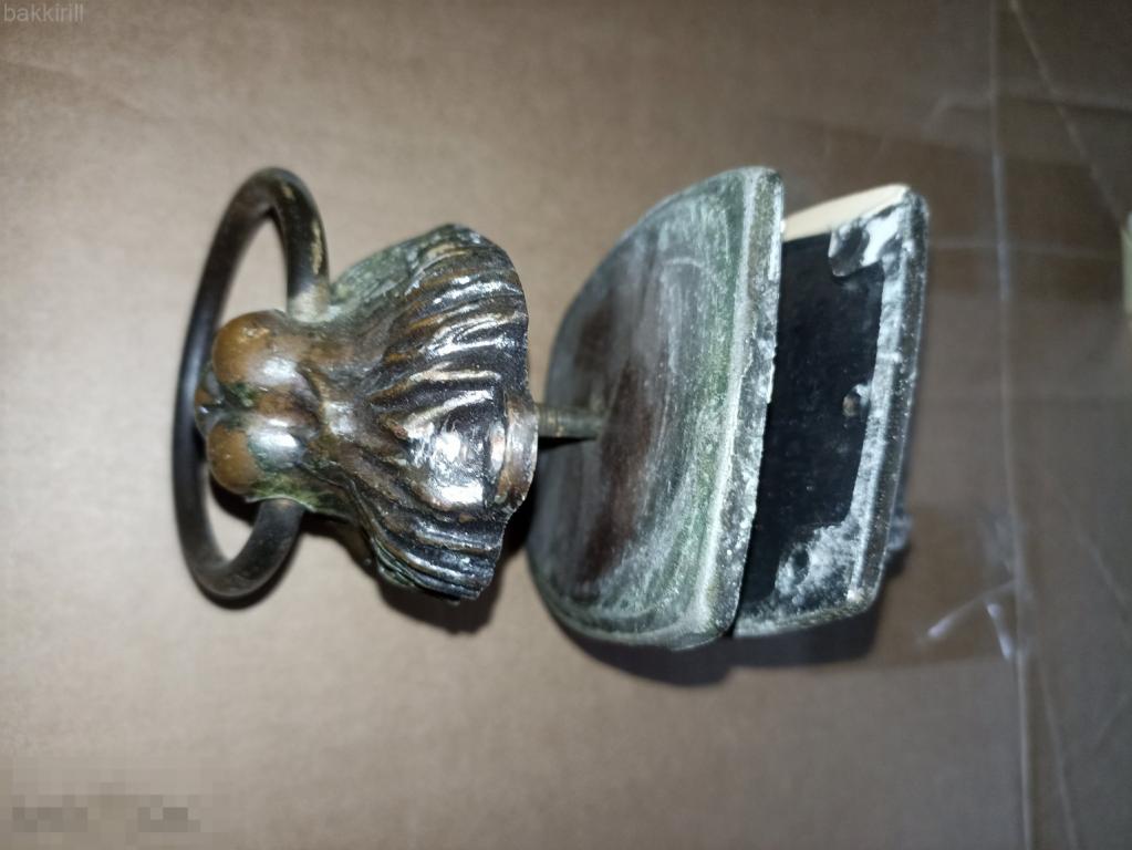 дверная ручка львы лев с кольцом ссср металл 2 шт